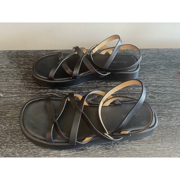 Madewell Sabina Flatform Sandal - Like New - Black Women Size 9 - Picture 8 of 10